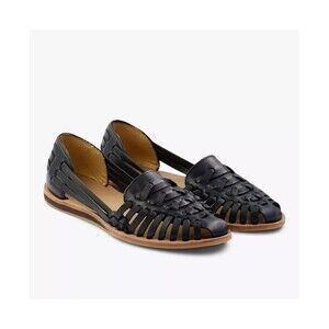 Nisolo Leather Sandal Huarache Women's size US 5 BLACK NIB $138